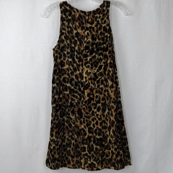 LAVENDAR BROWN  Leopard Print Velvet Textured Dress - Picture 7 of 8
